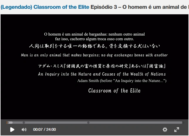 Classroom of the Elite - Episódio 1 (Legendado) 